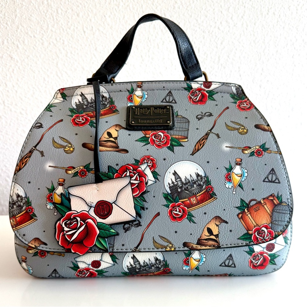 Harry Potter Loungefly All Over Tattoo Relics Crossbody